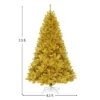 Costway 7.5Ft Hinged Unlit Artificial Tinsel Christmas Tree Holiday,Silver ,Gold -Costway GUEST 384dbae4 48f6 4050 8e48 76696b8f1d3a