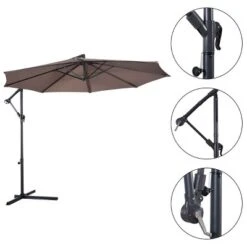 Costway 10' Hanging Umbrella Patio Sun Shade Offset Outdoor Market W/t Cross Base Tan 13 Costway 10' Hanging Umbrella Patio Sun Shade Offset Outdoor Market W/t Cross Base Tan -Costway GUEST 387cf711 d92e 4991 81e9 c7dc238c9404
