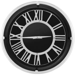 Costway 17.5/13.5 Inch Silent Wall Clock With Silver Frame Silver Roman Number Glass Cover -Costway GUEST 38caa4bc 3ffb 4b7a bf44 801988a046d5