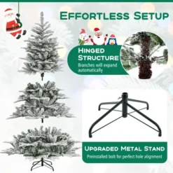 Costway 6/7/8 FT Snow Flocked Artificial Christmas Tree With 661/1119/1447 PVC & PE Tips 500/620/800 LED Lights -Costway GUEST 38e2db1e d024 4b3c b19d 143032aa3f63