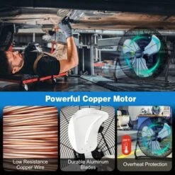 Costway 20 Inches High Velocity Floor Fan, Portable Pivoting Fan With 3 Powerful Speeds 16 Costway 20 Inches High Velocity Floor Fan, Portable Pivoting Fan With 3 Powerful Speeds -Costway GUEST 39144bd5 7230 4fe5 a93e 19ba6fa02ed1