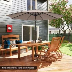 Costway Outdoor Heavy Duty Market Umbrella With Tilt Mechanism Crank Handle 8 Sturdy Ribs Tan 15 Costway Outdoor Heavy Duty Market Umbrella With Tilt Mechanism Crank Handle 8 Sturdy Ribs Tan -Costway GUEST 39835ca1 21c9 41a3 96a6 f2a0ddc51011