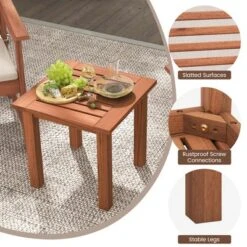 Costway 3 PCS Patio Furniture Set With 2 Seat Cushions Coffee Table Solid Wood Chairs -Costway GUEST 3b3b2892 4ba5 429a 87f9 467c4d4bb9c9