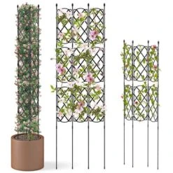 Costway 1/2 PCS 58" X 73" Garden Trellis For Climbing Plants Rustproof Metal Plant Support Frame 20 Costway 1/2 PCS 58" X 73" Garden Trellis For Climbing Plants Rustproof Metal Plant Support Frame -Costway GUEST 3b92f651 a893 49d7 889c 7ebf59608cf9