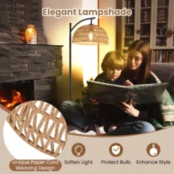 Costway Arc Floor Lamp Modern Tall Standing Lamp With Hanging Lampshade Anti-tipping Base 16 Costway Arc Floor Lamp Modern Tall Standing Lamp With Hanging Lampshade Anti-tipping Base -Costway GUEST 3ba1d207 5c35 454a 954c 63cfd9efab77