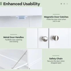 Costway Over The Toilet Storage Cabinet Bathroom Storage Organizer With Toilet Paper Holder -Costway GUEST 3cf84ffd 7abf 47f9 a842 fe9c45b47c0b