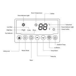 Costway Portable Electric Space Heater 1500W 12H Timer Caster Remote Control Room Office -Costway GUEST 3d479141 9a25 448a aea0 83f75214d987