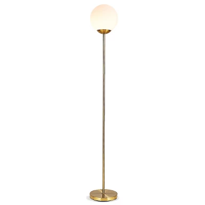 Costway 67'' Frosted Glass Globe Floor Lamp W/ 9W LED Bulb For Living Room Bedroom Office 11 Costway 67'' Frosted Glass Globe Floor Lamp W/ 9W LED Bulb For Living Room Bedroom Office - Image 9
