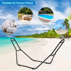 Costway Hammock Stand Heavy Duty Steel Frame Hanging Hooks Indoor Outdoor 18 Costway Hammock Stand Heavy Duty Steel Frame Hanging Hooks Indoor Outdoor -Costway GUEST 3ed36b7b b7a2 49bf b93f dfd41da1f9ab