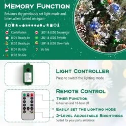 Costway 6/7.5/9 FT Artificial Christmas Tree With 360° Quick Power Connector 598/1086/1714 Pine Needles -Costway GUEST 400abdc1 10b3 43aa 8b07 e4cc17919bbd
