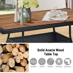 Costway 10 PCS Patio Rattan Dining Set Rectangular Wood Top Tables Cushioned Chair Garden 13 Costway 10 PCS Patio Rattan Dining Set Rectangular Wood Top Tables Cushioned Chair Garden -Costway GUEST 400e9b5b bed6 4ae4 83c0 5296e350a2d6