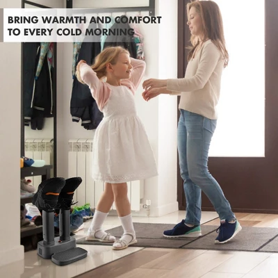 Costway 2-Shoe Electric Shoe Dryer Warmer Portable Adjustable Boots Socks Gray 10 Costway 2-Shoe Electric Shoe Dryer Warmer Portable Adjustable Boots Socks Gray - Image 8