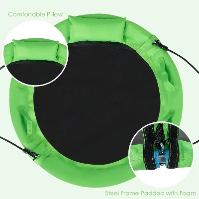 Costway 660 Lbs Saucer Tree Swing 40 Inch Kids Toddler Swing Set With Adjustable Ropes 5 Costway 660 Lbs Saucer Tree Swing 40 Inch Kids Toddler Swing Set With Adjustable Ropes - Image 3