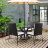 Costway 4PCS Patio Wicker Rattan Dining Chairs Cushioned Seats Armrest Garden -Costway GUEST 407361dd af3a 46e4 b466 61f16a8fd586