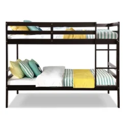 Costway Twin Over Twin Wood Bunk Beds Ladder Safety Rail EspressoWhite 20 Costway Twin Over Twin Wood Bunk Beds Ladder Safety Rail EspressoWhite -Costway GUEST 40922081 81cf 47c0 bac5 6e329d5245e9