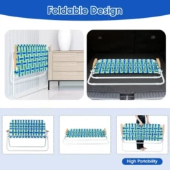 Costway 2-Person Folding Chair With Armrest 661 LBS Load Capacity For Camping Beach -Costway GUEST 4096984d dd6e 4bf4 811f 827d2496ad15