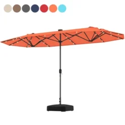 Costway 13FT Double-sided Patio Umbrella With Solar Lights Crank Handle Umbrella Base Beige/Tan/Gray/Wine/Navy/Orange 30 Costway 13FT Double-sided Patio Umbrella With Solar Lights Crank Handle Umbrella Base Beige/Tan/Gray/Wine/Navy/Orange -Costway GUEST 40fe1291 beb7 4a6c b15c 7e1cd68945ec