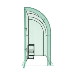 Costway 7'x 3.5'x 7' Lean-to Greenhouse Portable Wall House With Green PE Cover And Shelf 18 Costway 7'x 3.5'x 7' Lean-to Greenhouse Portable Wall House With Green PE Cover And Shelf -Costway GUEST 4134ac79 7d81 44f2 bd63 7095ffdfb52b