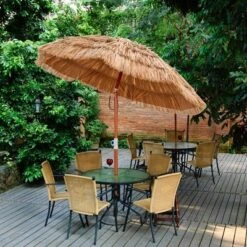 Costway Patio 6FT Tropical Thatched Tiki Beach Umbrella Portable Outdoor Market Tilt -Costway GUEST 41866de5 08ab 4a74 8cd6 9a83b51952fe