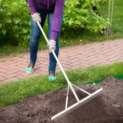 Costway Landscape Rake With 36" Head & 68" Handle Heavy-Duty Aluminum Leaf Rake For Lawns -Costway GUEST 41a7e3cd 0fcf 4481 a0c8 d55251948d90