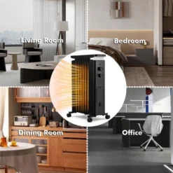 Costway 1500W Oil Filled Radiator Heater Electric Space Heater W/ Humidifier WhiteBlack -Costway GUEST 42426064 2deb 4ff3 8b03 4a870363f61d