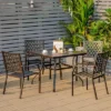 Costway 37'' Patio Square Dining Table Metal Slat W/1.57'' Umbrella Hole Garden -Costway GUEST 42860aaf 7556 40f1 aea8 912c1bce19b4
