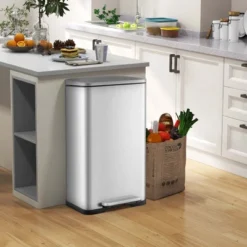 Costway 2 Pack Trash Can Combo Set With Step-on Pedal Removable Inner Buckets For Kitchen -Costway GUEST 428ecc0a 454e 4ae4 8784 e902e654a54a