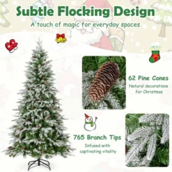 Costway 6/7.5/9 FT Artificial Christmas Tree Hinged Xmas Tree With 765/1135/1871 Branch Tips 280/470/690 Lights -Costway GUEST 42ebe565 a4a5 4b18 8f02 efd0f4b7580d