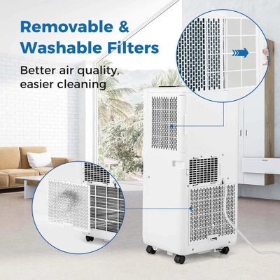 Costway 8000 BTU Portable Air Conditioner 3 In 1 Air Cooler With Fan & Dehumidifier 5000 BTU(8000BTU ASHRAE) 6 Costway 8000 BTU Portable Air Conditioner 3 In 1 Air Cooler With Fan & Dehumidifier 5000 BTU(8000BTU ASHRAE) - Image 4