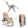 Costway 2PC Oversize Lounge Patio Heavy Duty Folding Recliner