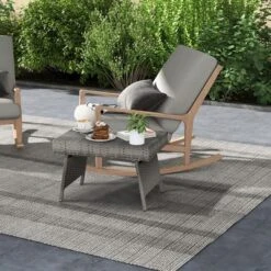 Costway Patio Folding Rattan Wicker Side Table End Coffee Table Portable Garden Mix Grey 13 Costway Patio Folding Rattan Wicker Side Table End Coffee Table Portable Garden Mix Grey -Costway GUEST 436eccf1 4d24 41c6 ab67 d1a13bba71c3