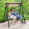 Costway Outdoor 2-Seat Swing Loveseat Canopy Hanging Swing -Costway GUEST 4452a1f9 fcd9 4c19 87db d1e330c57545