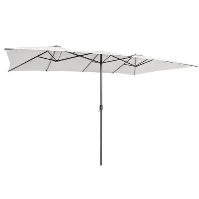 Costway 15FT Double-Sided Patio Market Umbrella Large Crank Handle Vented Outdoor Twin 12 Costway 15FT Double-Sided Patio Market Umbrella Large Crank Handle Vented Outdoor Twin - Image 10