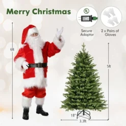 Costway 5/6/7 FT Pre-Lit Christmas Tree Hinged With 250/350/470 Multi-color Lights 16 Costway 5/6/7 FT Pre-Lit Christmas Tree Hinged With 250/350/470 Multi-color Lights -Costway GUEST 4505f3a7 253f 4275 baaf ff3c2ad28fce