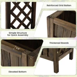 Costway 2-Tier Wood Raised Garden Bed Elevated Planter Box For Vegetable, Fruit, Herb -Costway GUEST 452afb0e cc87 489e 84d5 07200f902bb3