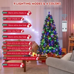 Costway 6ft Pre-lit Hinged Christmas Tree W/ Remote Control & 9 Lighting Modes 16 Costway 6ft Pre-lit Hinged Christmas Tree W/ Remote Control & 9 Lighting Modes -Costway GUEST 454a2ce0 cc43 4d9e 9f80 c8330ee137cb