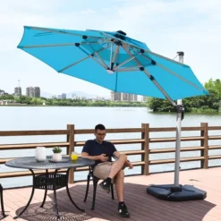 Costway 10ft Solar LED Patio Umbrella 360Degree Rotation W/USB Turquoise 14 Costway 10ft Solar LED Patio Umbrella 360Degree Rotation W/USB Turquoise -Costway GUEST 45d4e7fb a25b 4ee0 b494 99fb2628ded2