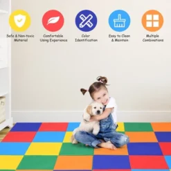 Costway 58'' Toddler Foam Play Mat Baby Folding Activity Floor Mat Home School Daycare -Costway GUEST 45e1cad2 a183 4e50 98ac 9610f7b75c87