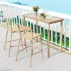 Costway 48" Outdoor Counter Height Table Patio Bar Table Heavy Duty Rectangle Metal Frame -Costway GUEST 46793f03 2b84 463e be00 06c0a14ff39c