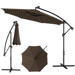 Costway 10FT Patio Solar-Lighted 112 LED Cantilever Offset Umbrella Crank Tilt Outdoor 23 Costway 10FT Patio Solar-Lighted 112 LED Cantilever Offset Umbrella Crank Tilt Outdoor -Costway GUEST 46c8cb4e 0182 4ea2 9c03 9923ad965d51
