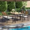 Costway 4 PCS Patio Furniture Set With Acacia Wood & Metal Frame Umbrella 1 Table -Costway GUEST 472f0c0f e0d8 46a8 9228 4b622229e70f