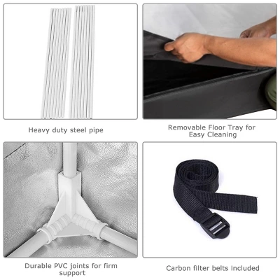 48''x24''x60'' Mylar Indoor Grow Tent Room Reflective Hydroponic Garden Growing 8 48''x24''x60'' Mylar Indoor Grow Tent Room Reflective Hydroponic Garden Growing - Image 6