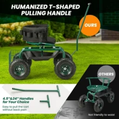 Costway Rolling Garden Cart Outdoor Gardening Workseat With Adjustable Height &Tool Storage 16 Costway Rolling Garden Cart Outdoor Gardening Workseat With Adjustable Height &Tool Storage -Costway GUEST 47531cdb 362d 4eb1 a849 062bd34c289e