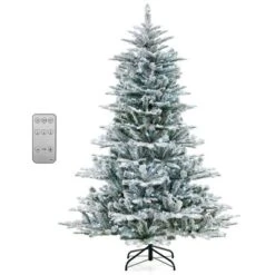 Costway 6/7/8 FT Snow Flocked Artificial Christmas Tree With 661/1119/1447 PVC & PE Tips 500/620/800 LED Lights -Costway GUEST 4783ff21 6612 4436 819d 2f58ab302ec6
