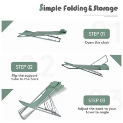 Costway Set Of 2 Beach Chair Portable 3-Position Lounge Chair W/ Headrest BlueGreenOrange 19 Costway Set Of 2 Beach Chair Portable 3-Position Lounge Chair W/ Headrest BlueGreenOrange -Costway GUEST 48442985 1427 461e 91cd a3104e15db4a