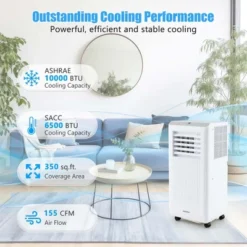 Costway 6500 BTU(10000 BTU ASHRAE) Portable Air Conditioner 3-in-1 Freestanding Air Cooler With Dehumidifier -Costway GUEST 48b913ea deb4 4569 9acb 1c0a1b1f95b7