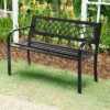 Costway Patio Park Garden Bench Porch Path Chair Outdoor Deck Steel Frame -Costway GUEST 48ce8bf3 a55b 4b08 8a08 ac2f7c035ea6