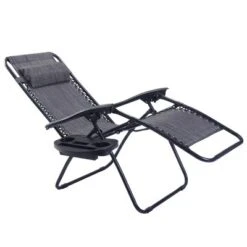 Costway 2PC Folding Zero Gravity Reclining Lounge Chairs Beach Patio W/Utility Tray -Costway GUEST 49099aef cc9b 4065 a28c c93f765daad0