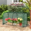 Costway Portable Mini Greenhouse 47" X 22" X 24" Outdoor Indoor Tunnel Greenhouse Green/White