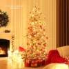 Costway 6 FT/7.5FT Pre-Lit Christmas Tree Snow Flocked Hinged With 715/1107 Branch Tips & 210/350 Lights -Costway GUEST 4939d087 5f07 4753 8385 70a3c9de77cd